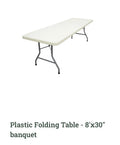 PLASTIC FOLDING TABLE 8'X30"