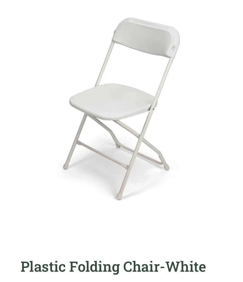 PLASTIC FOLDING CHAIRS-WHITE