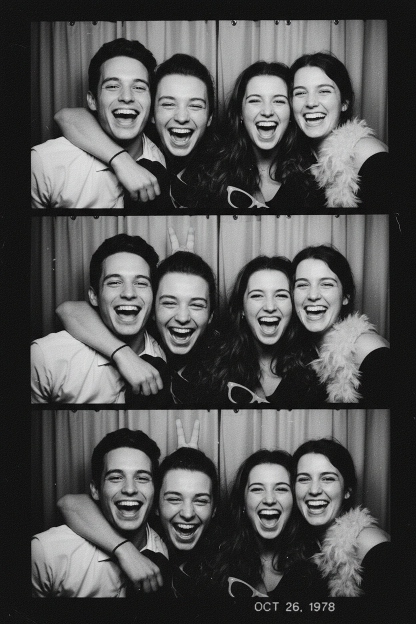 BLACK AND WHITE PHOTOBOOTH